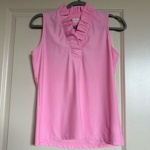 Jude Connally Maura Sleeveless Ruffle Neck Top Size XS
